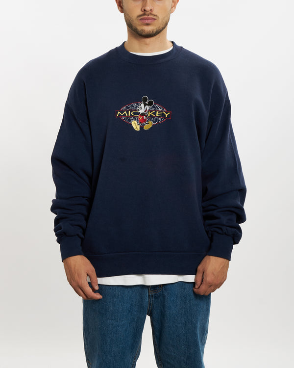 Vintage 90s Disney Mickey Mouse Sweatshirt <br>L , The Real Deal , newtown, sydney, australia, thrift store, opshop, preloved, secondhand, sustainable, retro, antique, 70s, 80s, 90s, 2000s, 00s, fashion, clothing, streetwear, trendy, garment, style, boutique, store, shop, archive, sale, cheap, best, top