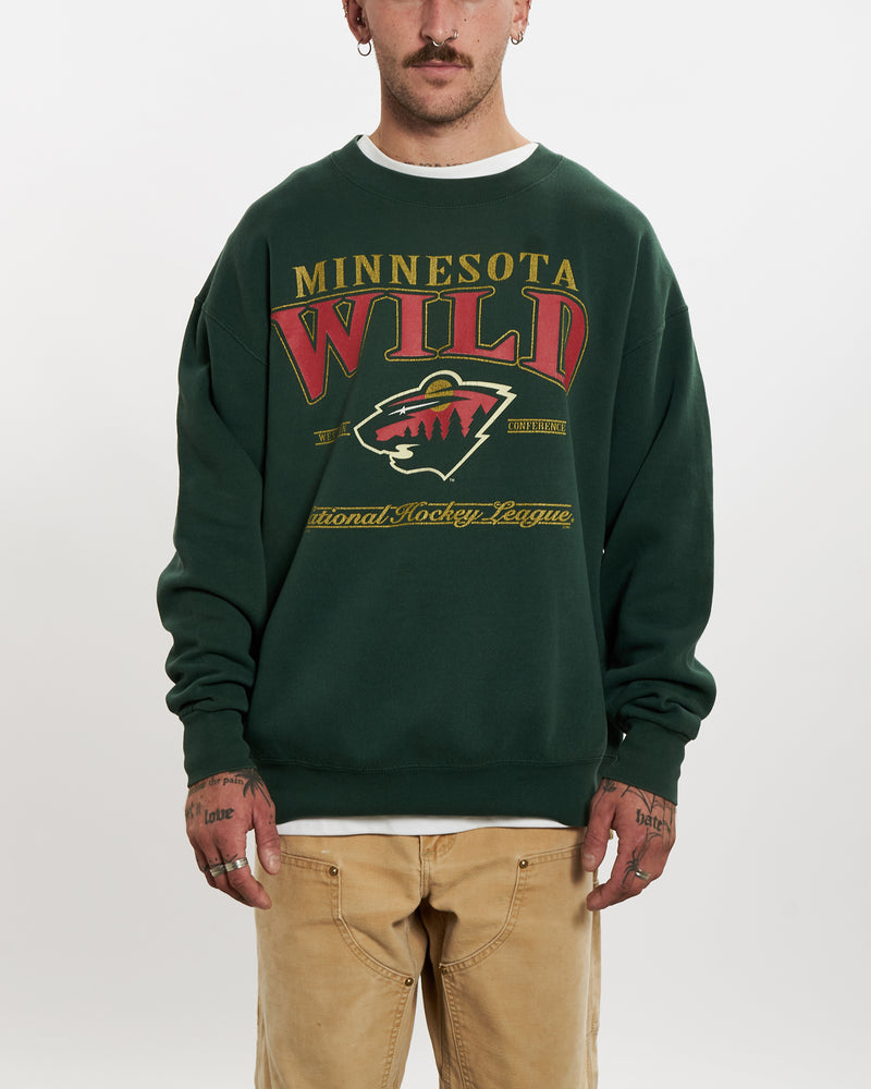 Vintage 90s NHL Minnesota Wild Sweatshirt <br>L , The Real Deal , newtown, sydney, australia, thrift store, opshop, preloved, secondhand, sustainable, retro, antique, 70s, 80s, 90s, 2000s, 00s, fashion, clothing, streetwear, trendy, garment, style, boutique, store, shop, archive, sale, cheap, best, top