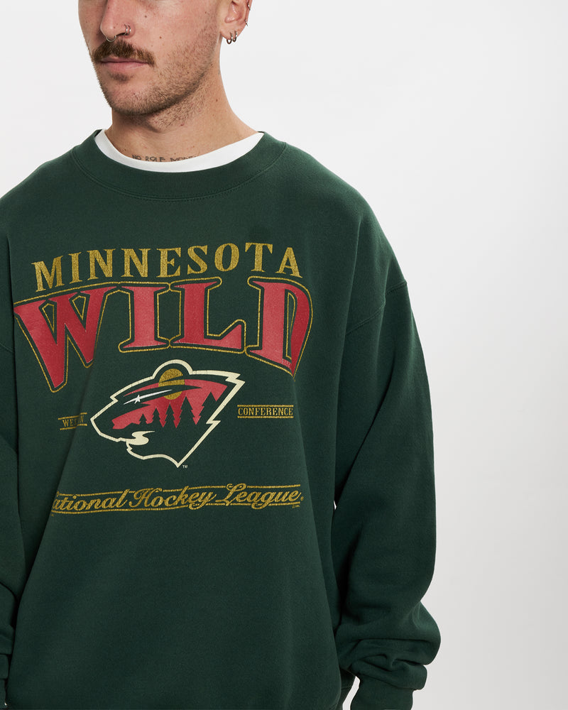Vintage 90s NHL Minnesota Wild Sweatshirt <br>L , The Real Deal , newtown, sydney, australia, thrift store, opshop, preloved, secondhand, sustainable, retro, antique, 70s, 80s, 90s, 2000s, 00s, fashion, clothing, streetwear, trendy, garment, style, boutique, store, shop, archive, sale, cheap, best, top
