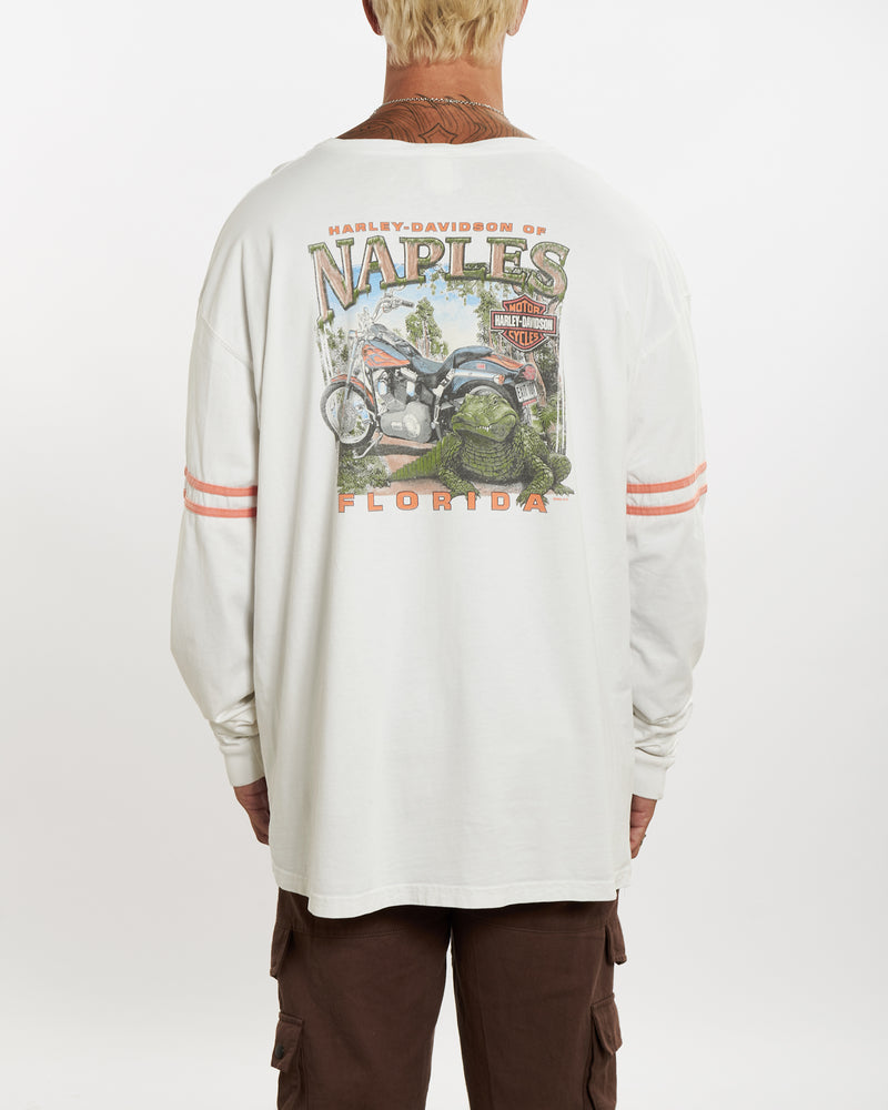 Vintage Harley Davidson Long Sleeve Tee <br>XL , The Real Deal , newtown, sydney, australia, thrift store, opshop, preloved, secondhand, sustainable, retro, antique, 70s, 80s, 90s, 2000s, 00s, fashion, clothing, streetwear, trendy, garment, style, boutique, store, shop, archive, sale, cheap, best, top