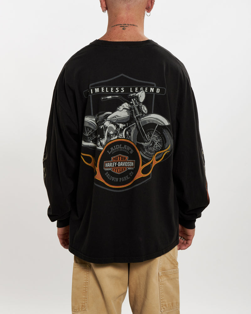 Vintage Harley Davidson Long Sleeve Tee <br>L , The Real Deal , newtown, sydney, australia, thrift store, opshop, preloved, secondhand, sustainable, retro, antique, 70s, 80s, 90s, 2000s, 00s, fashion, clothing, streetwear, trendy, garment, style, boutique, store, shop, archive, sale, cheap, best, top