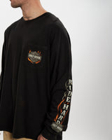 Vintage Harley Davidson Long Sleeve Tee <br>L , The Real Deal , newtown, sydney, australia, thrift store, opshop, preloved, secondhand, sustainable, retro, antique, 70s, 80s, 90s, 2000s, 00s, fashion, clothing, streetwear, trendy, garment, style, boutique, store, shop, archive, sale, cheap, best, top