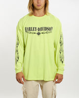 Vintage Harley Davidson Long Sleeve Tee <br>XL , The Real Deal , newtown, sydney, australia, thrift store, opshop, preloved, secondhand, sustainable, retro, antique, 70s, 80s, 90s, 2000s, 00s, fashion, clothing, streetwear, trendy, garment, style, boutique, store, shop, archive, sale, cheap, best, top