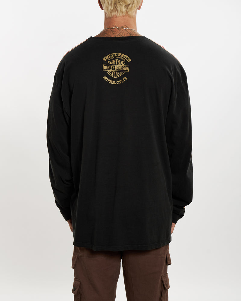 Vintage Harley Davidson Long Sleeve Tee <br>XL , The Real Deal , newtown, sydney, australia, thrift store, opshop, preloved, secondhand, sustainable, retro, antique, 70s, 80s, 90s, 2000s, 00s, fashion, clothing, streetwear, trendy, garment, style, boutique, store, shop, archive, sale, cheap, best, top