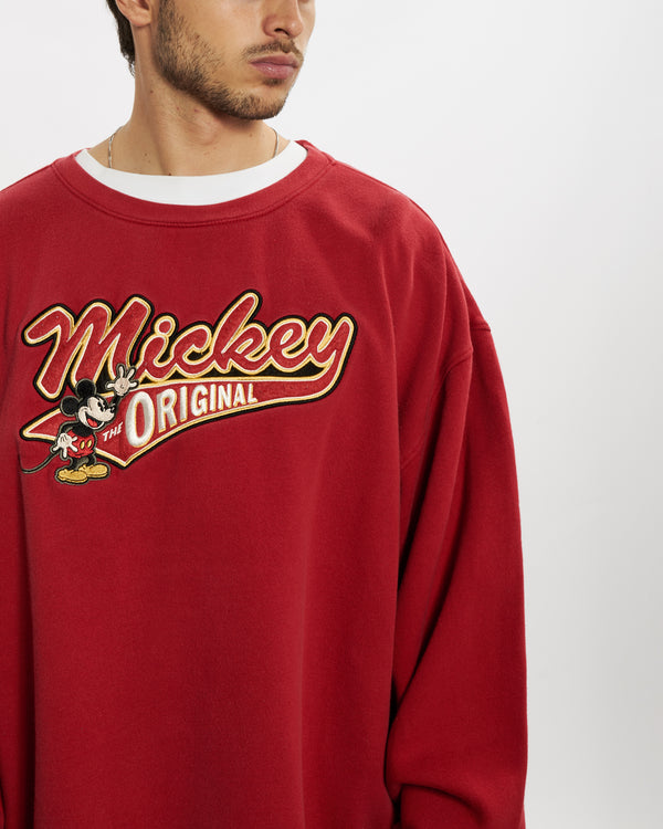 Vintage 90s Disney Mickey Mouse Sweatshirt <br>L , The Real Deal , newtown, sydney, australia, thrift store, opshop, preloved, secondhand, sustainable, retro, antique, 70s, 80s, 90s, 2000s, 00s, fashion, clothing, streetwear, trendy, garment, style, boutique, store, shop, archive, sale, cheap, best, top