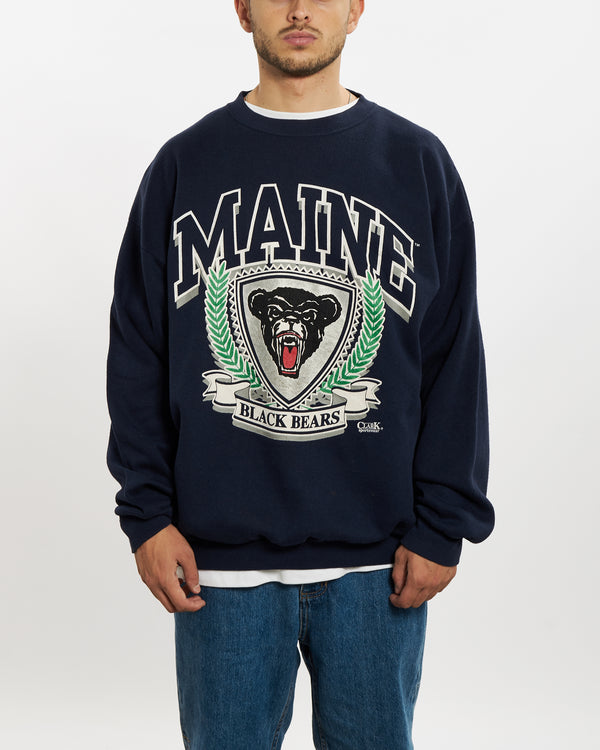 90s NCAA University of Maine Black Bears Sweatshirt <br>L
