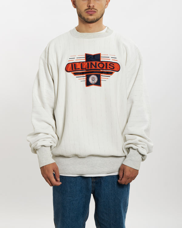 90s NCAA University of Illinois Fighting Illini Sweatshirt <br>L