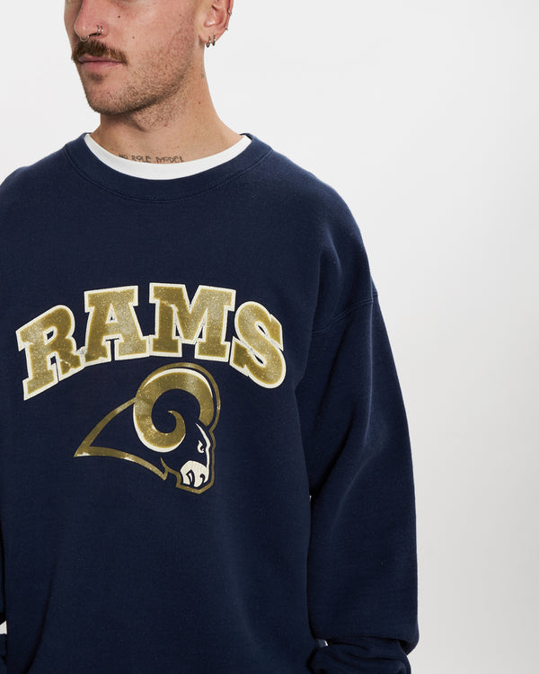 Vintage 90s NFL St. Louis Rams Sweatshirt <br>L , The Real Deal , newtown, sydney, australia, thrift store, opshop, preloved, secondhand, sustainable, retro, antique, 70s, 80s, 90s, 2000s, 00s, fashion, clothing, streetwear, trendy, garment, style, boutique, store, shop, archive, sale, cheap, best, top