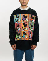 90s Disney Mickey Mouse Mock Neck Sweatshirt <br>L