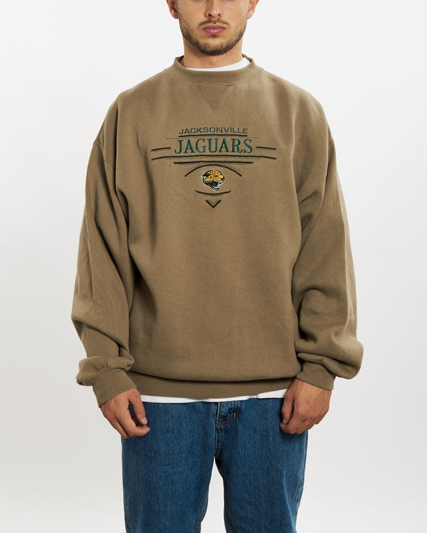 Vintage 90s NFL Jacksonville Jaguars Sweatshirt <br>L , The Real Deal , newtown, sydney, australia, thrift store, opshop, preloved, secondhand, sustainable, retro, antique, 70s, 80s, 90s, 2000s, 00s, fashion, clothing, streetwear, trendy, garment, style, boutique, store, shop, archive, sale, cheap, best, top