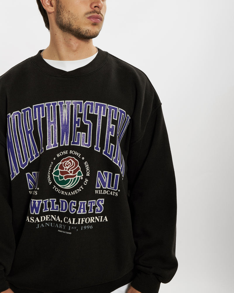 Vintage 1996 NCAA Northwestern University Wildcats Sweatshirt <br>L , The Real Deal , newtown, sydney, australia, thrift store, opshop, preloved, secondhand, sustainable, retro, antique, 70s, 80s, 90s, 2000s, 00s, fashion, clothing, streetwear, trendy, garment, style, boutique, store, shop, archive, sale, cheap, best, top