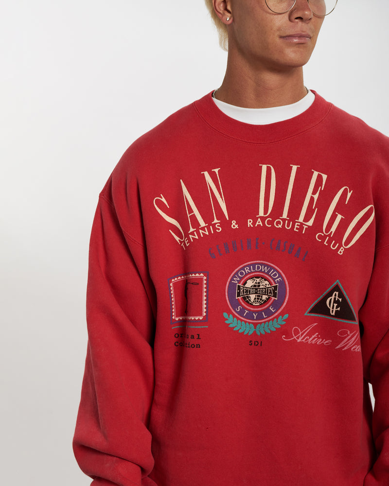 90s San Diego 'Tennis and Racquet Club' Sweatshirt <br>XL