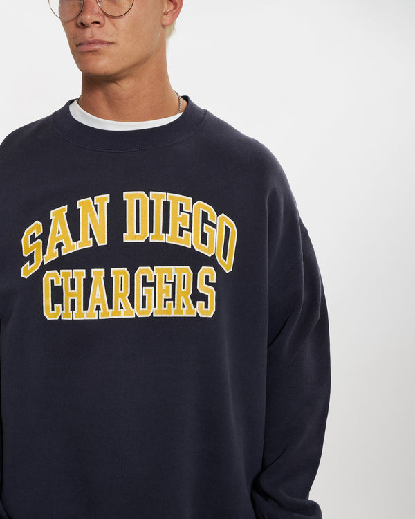 Vintage NFL San Diego Chargers Sweatshirt <br>XL , The Real Deal , newtown, sydney, australia, thrift store, opshop, preloved, secondhand, sustainable, retro, antique, 70s, 80s, 90s, 2000s, 00s, fashion, clothing, streetwear, trendy, garment, style, boutique, store, shop, archive, sale, cheap, best, top