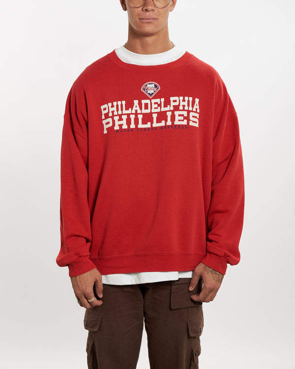 Vintage MLB Philadelphia Phillies Sweatshirt <br>XL , The Real Deal , newtown, sydney, australia, thrift store, opshop, preloved, secondhand, sustainable, retro, antique, 70s, 80s, 90s, 2000s, 00s, fashion, clothing, streetwear, trendy, garment, style, boutique, store, shop, archive, sale, cheap, best, top