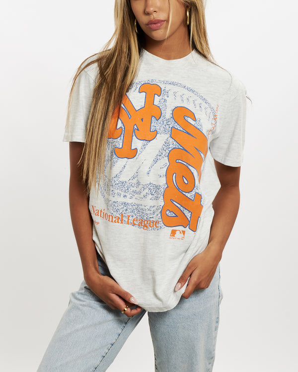 Vintage 1991 MLB New York Mets Tee <br>XS , The Real Deal , newtown, sydney, australia, thrift store, opshop, preloved, secondhand, sustainable, retro, antique, 70s, 80s, 90s, 2000s, 00s, fashion, clothing, streetwear, trendy, garment, style, boutique, store, shop, archive, sale, cheap, best, top