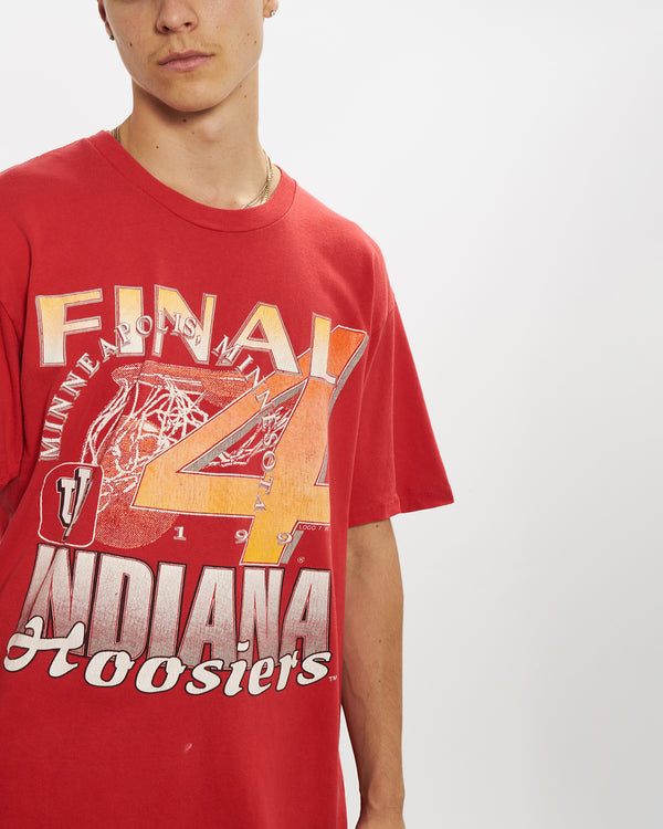 Vintage 90s NCAA Indiana Hoosiers Tee <br>L , The Real Deal , newtown, sydney, australia, thrift store, opshop, preloved, secondhand, sustainable, retro, antique, 70s, 80s, 90s, 2000s, 00s, fashion, clothing, streetwear, trendy, garment, style, boutique, store, shop, archive, sale, cheap, best, top