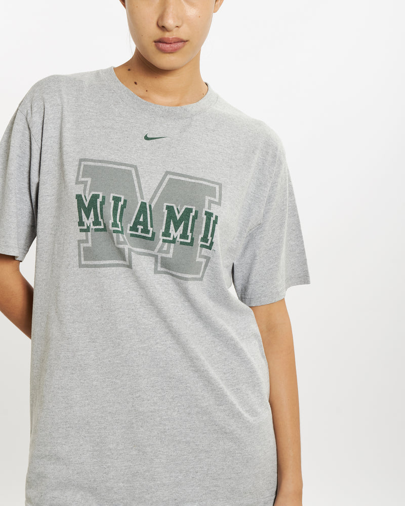 Vintage 90s Nike NCAA University of Miami Hurricanes Tee <br>M , The Real Deal , newtown, sydney, australia, thrift store, opshop, preloved, secondhand, sustainable, retro, antique, 70s, 80s, 90s, 2000s, 00s, fashion, clothing, streetwear, trendy, garment, style, boutique, store, shop, archive, sale, cheap, best, top