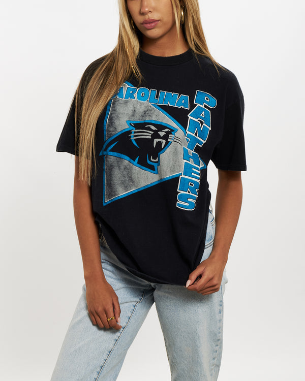 Vintage 90s NFL Carolina Panthers Tee <br>XS , The Real Deal , newtown, sydney, australia, thrift store, opshop, preloved, secondhand, sustainable, retro, antique, 70s, 80s, 90s, 2000s, 00s, fashion, clothing, streetwear, trendy, garment, style, boutique, store, shop, archive, sale, cheap, best, top