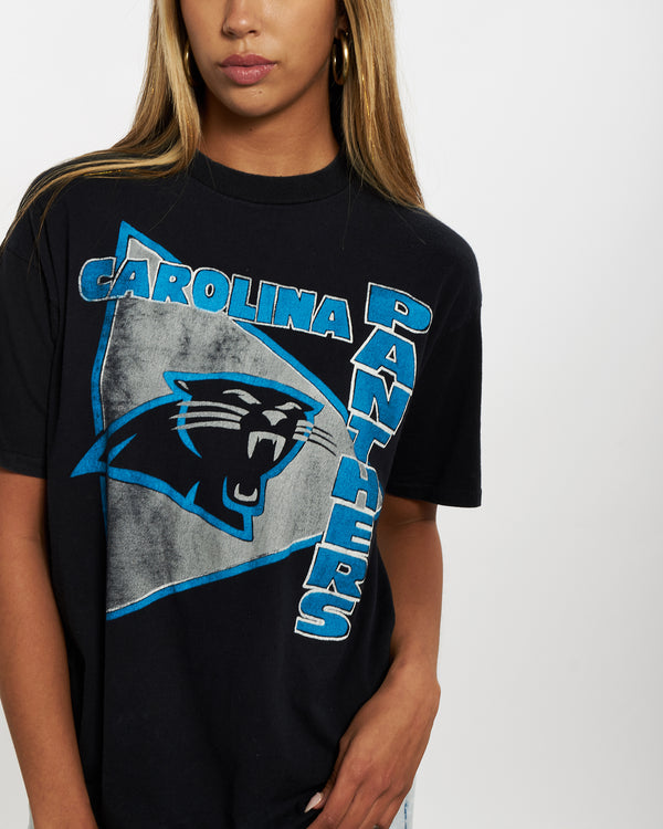 Vintage 90s NFL Carolina Panthers Tee <br>XS , The Real Deal , newtown, sydney, australia, thrift store, opshop, preloved, secondhand, sustainable, retro, antique, 70s, 80s, 90s, 2000s, 00s, fashion, clothing, streetwear, trendy, garment, style, boutique, store, shop, archive, sale, cheap, best, top