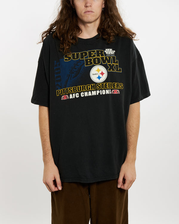 Vintage NFL Pittsburgh Steelers Tee <br>XL , The Real Deal , newtown, sydney, australia, thrift store, opshop, preloved, secondhand, sustainable, retro, antique, 70s, 80s, 90s, 2000s, 00s, fashion, clothing, streetwear, trendy, garment, style, boutique, store, shop, archive, sale, cheap, best, top