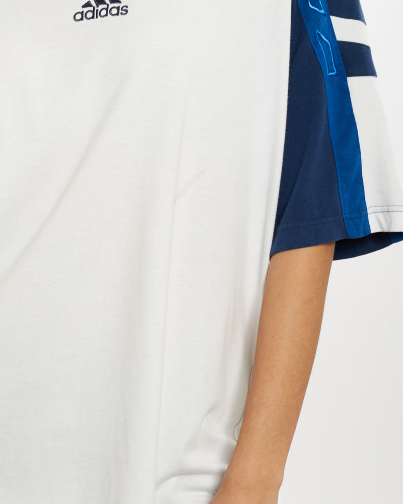 Vintage 90s Adidas Embroidered Tee <br>M , The Real Deal , newtown, sydney, australia, thrift store, opshop, preloved, secondhand, sustainable, retro, antique, 70s, 80s, 90s, 2000s, 00s, fashion, clothing, streetwear, trendy, garment, style, boutique, store, shop, archive, sale, cheap, best, top