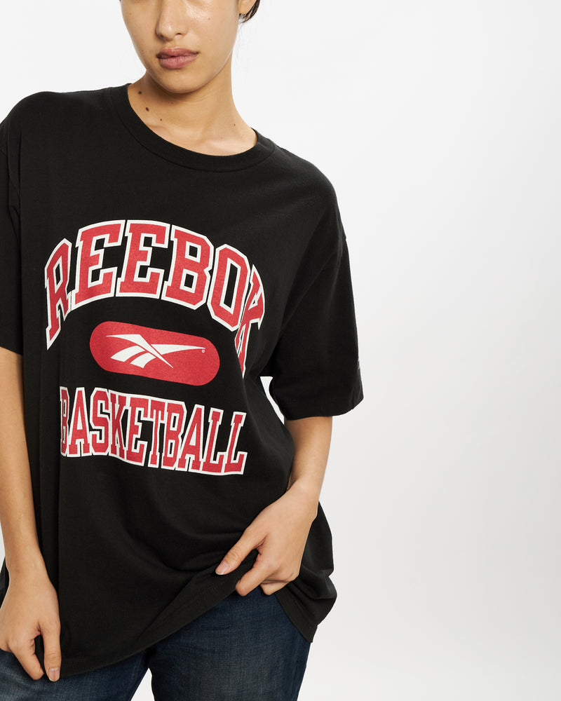 Vintage 90s Reebok Basketball Tee <br>M , The Real Deal , newtown, sydney, australia, thrift store, opshop, preloved, secondhand, sustainable, retro, antique, 70s, 80s, 90s, 2000s, 00s, fashion, clothing, streetwear, trendy, garment, style, boutique, store, shop, archive, sale, cheap, best, top