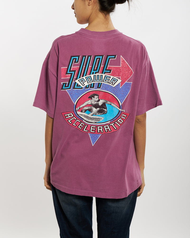 Vintage 90s Surf Gear 'Surf Power Acceleration' Tee <br>M , The Real Deal , newtown, sydney, australia, thrift store, opshop, preloved, secondhand, sustainable, retro, antique, 70s, 80s, 90s, 2000s, 00s, fashion, clothing, streetwear, trendy, garment, style, boutique, store, shop, archive, sale, cheap, best, top