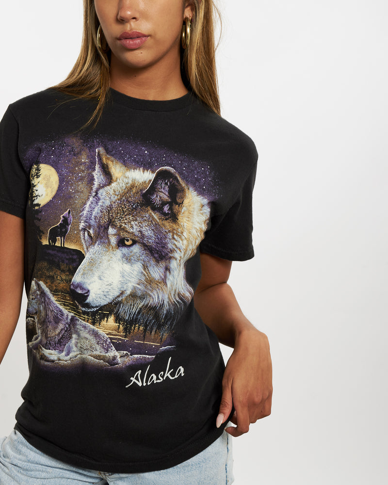 Vintage Alaska Wildlife Tee <br>XS , The Real Deal , newtown, sydney, australia, thrift store, opshop, preloved, secondhand, sustainable, retro, antique, 70s, 80s, 90s, 2000s, 00s, fashion, clothing, streetwear, trendy, garment, style, boutique, store, shop, archive, sale, cheap, best, top