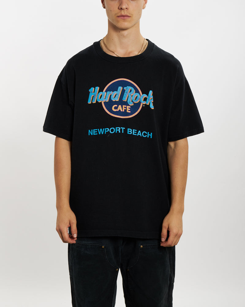 Vintage 90s Hard Rock Cafe 'Newport Beach' Tee <br>L , The Real Deal , newtown, sydney, australia, thrift store, opshop, preloved, secondhand, sustainable, retro, antique, 70s, 80s, 90s, 2000s, 00s, fashion, clothing, streetwear, trendy, garment, style, boutique, store, shop, archive, sale, cheap, best, top