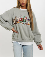 1991 Looney Tunes Embroidered Sweatshirt <br>XS