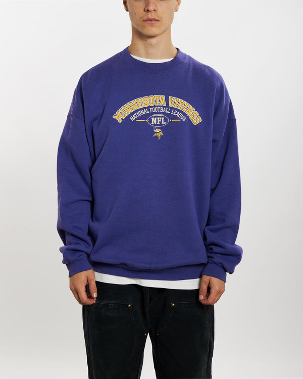 Vintage 90s NFL Minnesota Vikings Sweatshirt <br>L , The Real Deal , newtown, sydney, australia, thrift store, opshop, preloved, secondhand, sustainable, retro, antique, 70s, 80s, 90s, 2000s, 00s, fashion, clothing, streetwear, trendy, garment, style, boutique, store, shop, archive, sale, cheap, best, top