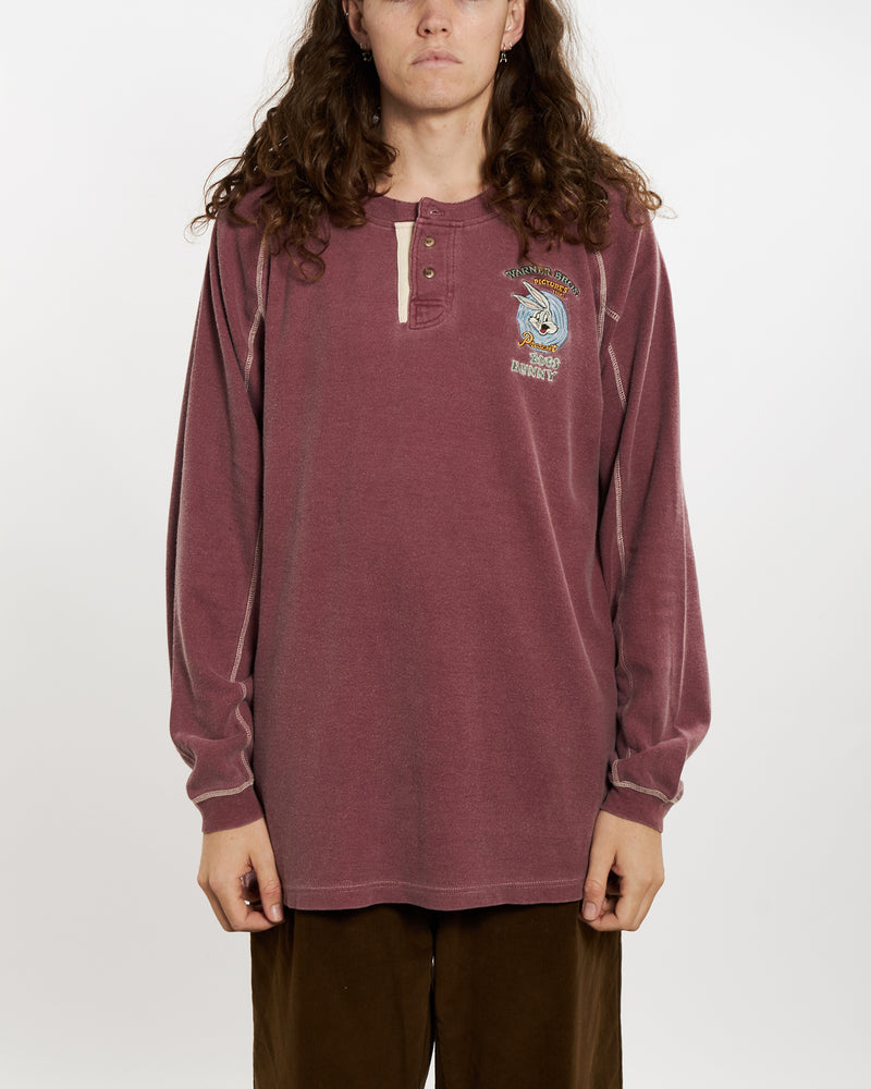 Vintage 90s Looney Tunes 'Bugs Bunny' Long Sleeve Shirt <br>XL , The Real Deal , newtown, sydney, australia, thrift store, opshop, preloved, secondhand, sustainable, retro, antique, 70s, 80s, 90s, 2000s, 00s, fashion, clothing, streetwear, trendy, garment, style, boutique, store, shop, archive, sale, cheap, best, top