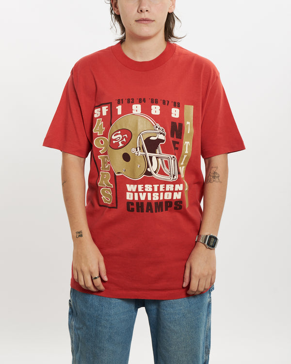 Vintage 1989 NFL San Francisco 49ers Tee <br>S , The Real Deal , newtown, sydney, australia, thrift store, opshop, preloved, secondhand, sustainable, retro, antique, 70s, 80s, 90s, 2000s, 00s, fashion, clothing, streetwear, trendy, garment, style, boutique, store, shop, archive, sale, cheap, best, top