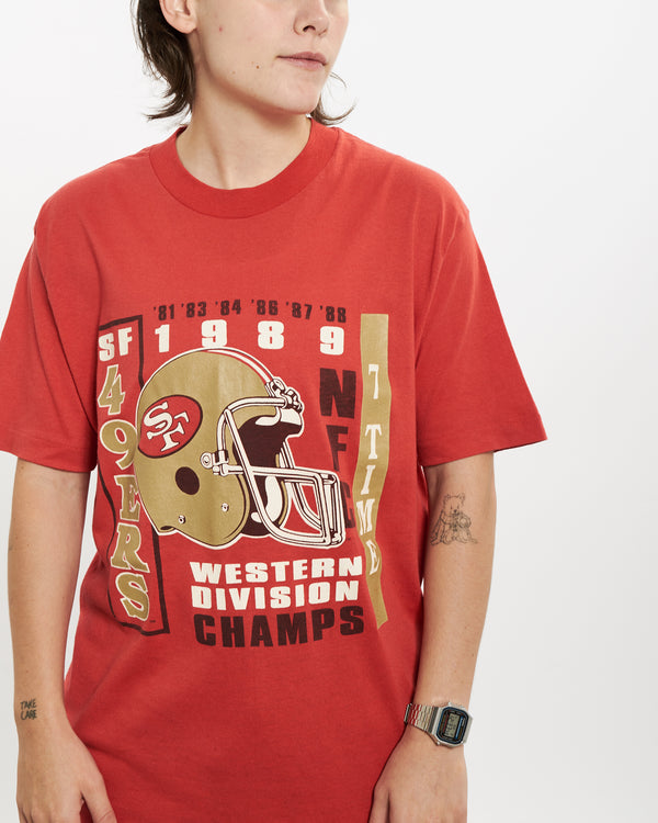 Vintage 1989 NFL San Francisco 49ers Tee <br>S , The Real Deal , newtown, sydney, australia, thrift store, opshop, preloved, secondhand, sustainable, retro, antique, 70s, 80s, 90s, 2000s, 00s, fashion, clothing, streetwear, trendy, garment, style, boutique, store, shop, archive, sale, cheap, best, top