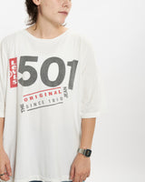 Vintage 90s Levi's 501 Tee <br>S , The Real Deal , newtown, sydney, australia, thrift store, opshop, preloved, secondhand, sustainable, retro, antique, 70s, 80s, 90s, 2000s, 00s, fashion, clothing, streetwear, trendy, garment, style, boutique, store, shop, archive, sale, cheap, best, top