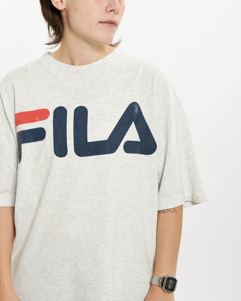 Vintage 90s Fila tee <br>S , The Real Deal , newtown, sydney, australia, thrift store, opshop, preloved, secondhand, sustainable, retro, antique, 70s, 80s, 90s, 2000s, 00s, fashion, clothing, streetwear, trendy, garment, style, boutique, store, shop, archive, sale, cheap, best, top