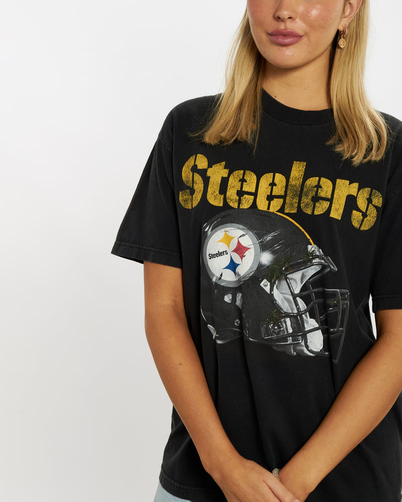 Vintage NFL Pittsburgh Steelers Tee <br>M , The Real Deal , newtown, sydney, australia, thrift store, opshop, preloved, secondhand, sustainable, retro, antique, 70s, 80s, 90s, 2000s, 00s, fashion, clothing, streetwear, trendy, garment, style, boutique, store, shop, archive, sale, cheap, best, top