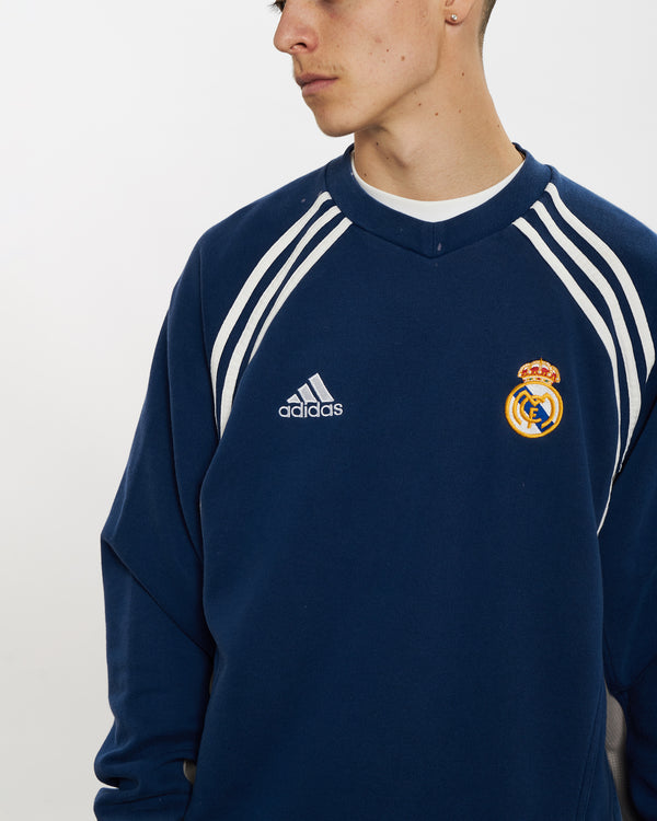 90s Adidas Real Madrid CF Sweatshirt <br>L