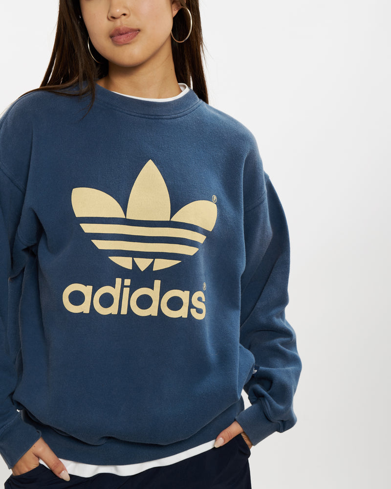 Vintage 90s Adidas Sweatshirt <br>S , The Real Deal , newtown, sydney, australia, thrift store, opshop, preloved, secondhand, sustainable, retro, antique, 70s, 80s, 90s, 2000s, 00s, fashion, clothing, streetwear, trendy, garment, style, boutique, store, shop, archive, sale, cheap, best, top
