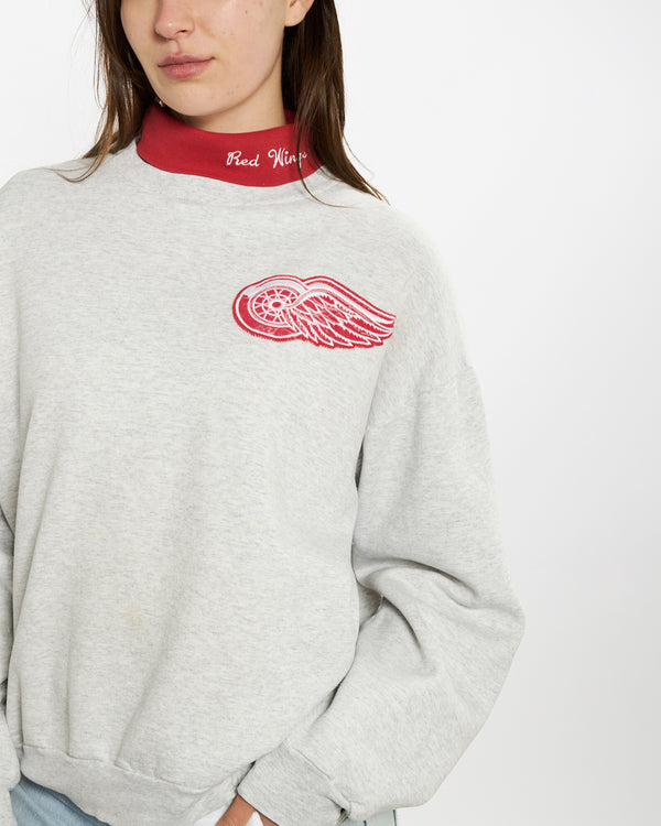 90s NHL Detroit Red Wings Turtleneck Sweatshirt <br>M