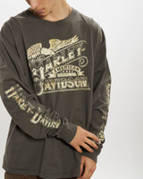 Vintage Harley Davidson Long Sleeve Tee <br>L , The Real Deal , newtown, sydney, australia, thrift store, opshop, preloved, secondhand, sustainable, retro, antique, 70s, 80s, 90s, 2000s, 00s, fashion, clothing, streetwear, trendy, garment, style, boutique, store, shop, archive, sale, cheap, best, top