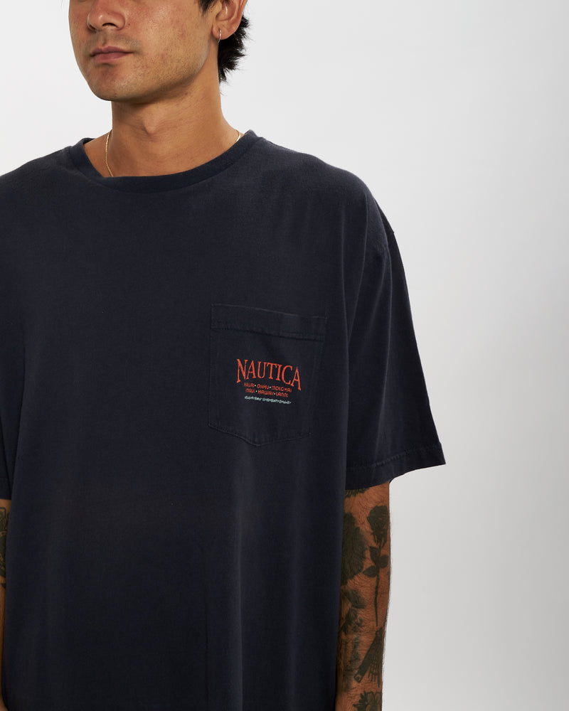 Vintage Nautica Pocket Tee <br>L