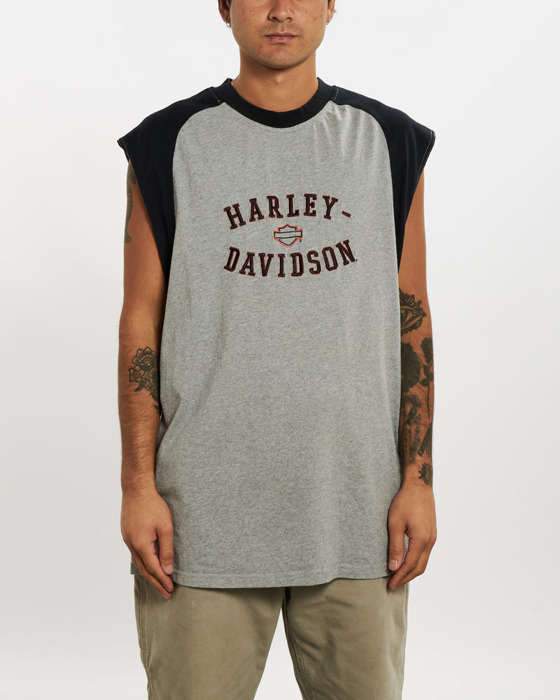 Vintage Harley Davidson Tank <br>L , The Real Deal , newtown, sydney, australia, thrift store, opshop, preloved, secondhand, sustainable, retro, antique, 70s, 80s, 90s, 2000s, 00s, fashion, clothing, streetwear, trendy, garment, style, boutique, store, shop, archive, sale, cheap, best, top