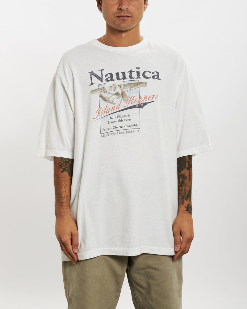 Vintage Nautica Tee <br>L , The Real Deal , newtown, sydney, australia, thrift store, opshop, preloved, secondhand, sustainable, retro, antique, 70s, 80s, 90s, 2000s, 00s, fashion, clothing, streetwear, trendy, garment, style, boutique, store, shop, archive, sale, cheap, best, top