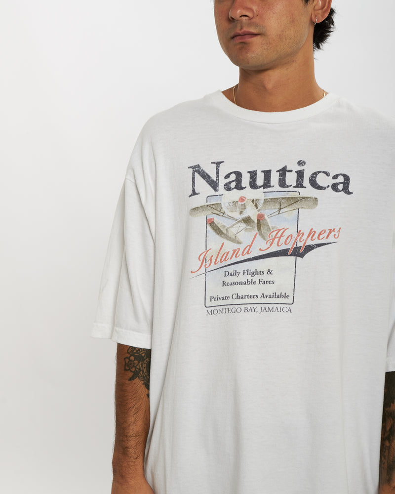 Vintage Nautica Tee <br>L , The Real Deal , newtown, sydney, australia, thrift store, opshop, preloved, secondhand, sustainable, retro, antique, 70s, 80s, 90s, 2000s, 00s, fashion, clothing, streetwear, trendy, garment, style, boutique, store, shop, archive, sale, cheap, best, top
