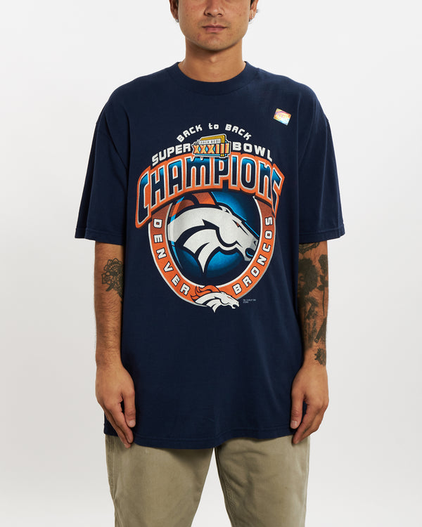 Vintage 1998 Deadstock NFL Denver Broncos Tee <br>L , The Real Deal , newtown, sydney, australia, thrift store, opshop, preloved, secondhand, sustainable, retro, antique, 70s, 80s, 90s, 2000s, 00s, fashion, clothing, streetwear, trendy, garment, style, boutique, store, shop, archive, sale, cheap, best, top