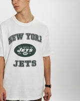 Vintage NFL New York Jets Tee <br>L , The Real Deal , newtown, sydney, australia, thrift store, opshop, preloved, secondhand, sustainable, retro, antique, 70s, 80s, 90s, 2000s, 00s, fashion, clothing, streetwear, trendy, garment, style, boutique, store, shop, archive, sale, cheap, best, top
