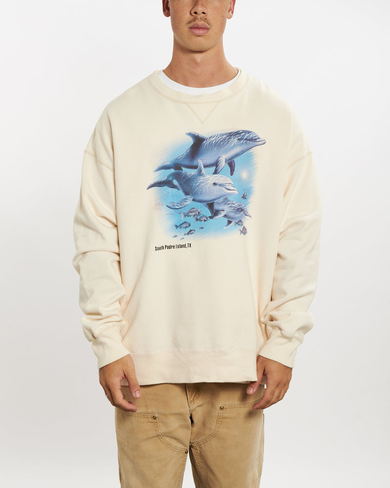 Vintage 90s Dolphin Wildlife Sweatshirt <br>XXL , The Real Deal , newtown, sydney, australia, thrift store, opshop, preloved, secondhand, sustainable, retro, antique, 70s, 80s, 90s, 2000s, 00s, fashion, clothing, streetwear, trendy, garment, style, boutique, store, shop, archive, sale, cheap, best, top