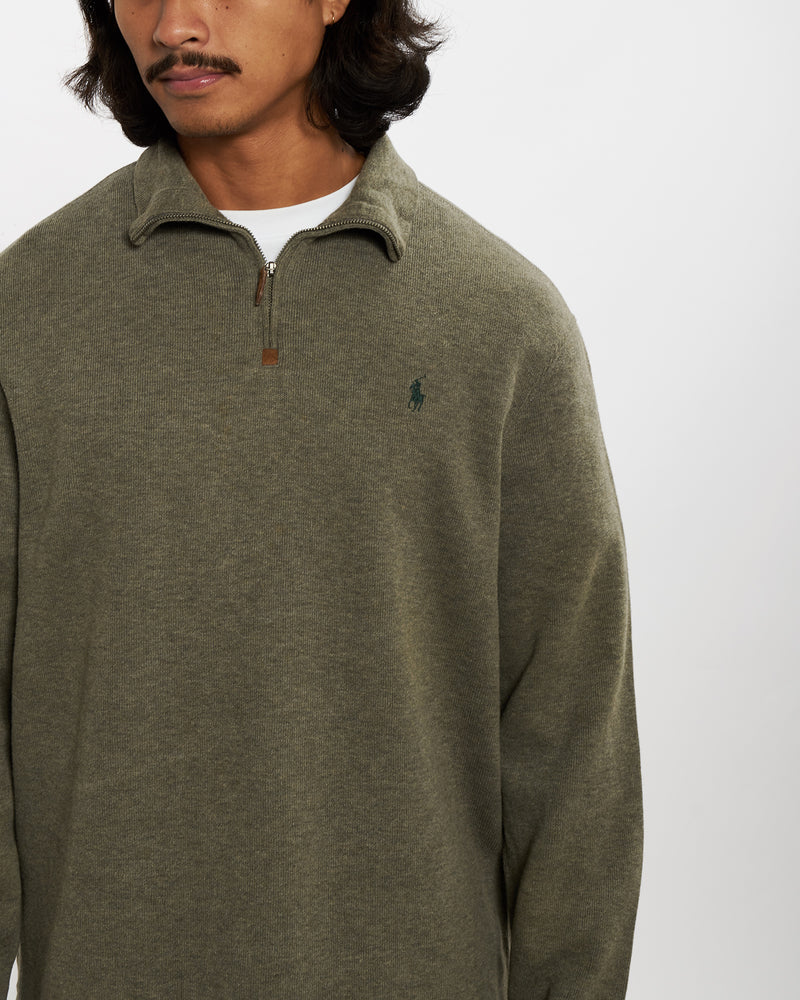 Vintage 90s Polo Ralph Lauren Quarter Zip Sweater <br>L , The Real Deal , newtown, sydney, australia, thrift store, opshop, preloved, secondhand, sustainable, retro, antique, 70s, 80s, 90s, 2000s, 00s, fashion, clothing, streetwear, trendy, garment, style, boutique, store, shop, archive, sale, cheap, best, top