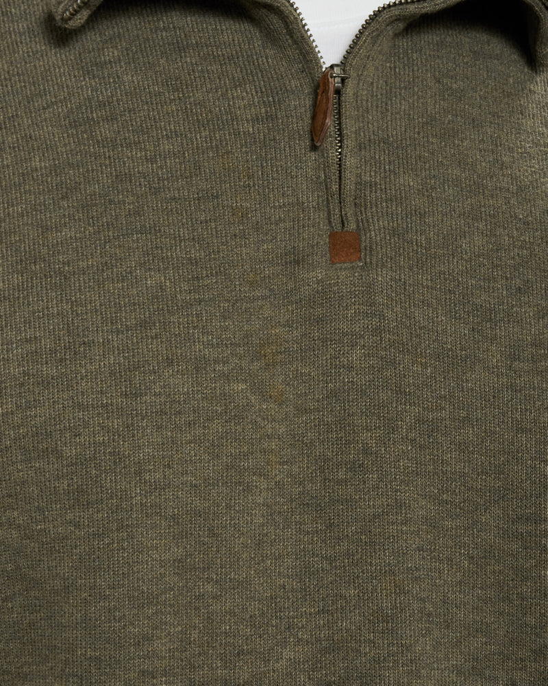 Vintage 90s Polo Ralph Lauren Quarter Zip Sweater <br>L , The Real Deal , newtown, sydney, australia, thrift store, opshop, preloved, secondhand, sustainable, retro, antique, 70s, 80s, 90s, 2000s, 00s, fashion, clothing, streetwear, trendy, garment, style, boutique, store, shop, archive, sale, cheap, best, top